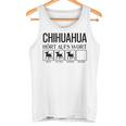 Chihuahua Hört Auf Wort Chihuahua Gray Tank Top