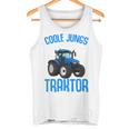 Children's Cool Boys Driving Tractor Tractor Boy Tank Top