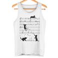 Cute Cat Music Noteintage Notes Musician Tank Top