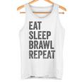 Eat Sleep Brawl Repeat Brawler ideo Player Gray Tank Top