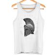 Greek Sparta Helmet Warrior Soldier Backprint Spartan Tank Top