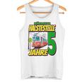 Ich Bin 5 Straßenbahnen Straßenbahn Children's Birthday Party Tank Top