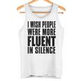 J'aimerais Que Les Gens Parlent Plus Couramment Le Silence Activisme Débardeur e
