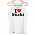 Japanese Food I Love Heart Sushi Tank Top