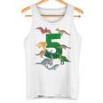 Kinder Geburtstags 5 Jahre Dinosaurier Dino 5 Geburtstag Tank Top