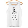 Korean Finger Heart Korean Graphic Kpop Love K-Pop Merch Tank Top