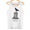 The Raven El Cuervo Poe Usher Lápida Gótico Nevermore Oscuro Camiseta sin mangas