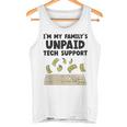 I Am The Unpaid Technical Support My Family Nerd Geek It Computer Gray Tank Top