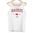 Waukee Iowa Iaintage-Sportdesign Roter Druck Tank Top