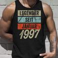 25Th Birthday Man 25 Years Legendary Since January 1997 Tank Top Geschenke für Ihn