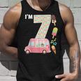 7Th Birthday Crew Ice Cream Truck I'm 7 Bday Ice Cream Party Camiseta sin mangas Regalos para él