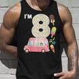 8Th Birthday Crew Ice Cream Truck I'm 8 Bday Ice Cream Party Camiseta sin mangas Regalos para él