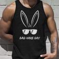 Bad Hare Day Bunny Rabbit Glasses Cool Meme Pun Tank Top Gifts for Him