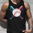 Baseball Bat Drip With Melting Ice Cream Drippy Pocket Tank Top Gifts for Him
