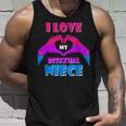 Bisexual Pride Flag Rainbow Bi Flag I Love My Bisexual Niece Tank Top Gifts for Him