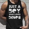 Boy Who Loves Dinos Letras Divertidas Con Diseño De Dinosaur Camiseta sin mangas Regalos para él