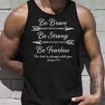Be Brave Be Strong Be Fearless Joshua Scripture Tank Top Gifts for Him