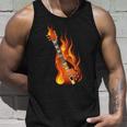 Brennede Rock Guitar Heavy Metal Music Tank Top Geschenke für Ihn