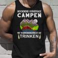 Camping Camping Weekend Forecast Drinking Alcohol Saufen Tank Top Geschenke für Ihn