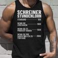 Carpentermeister Wood Mechanic Carpenters Hourly Wage Tank Top Geschenke für Ihn