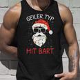 Christmas With Beard Santa Claus Christmas Beard Carrier Tank Top Geschenke für Ihn