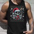 Christmas Skull Ugly Christmas Heavy Xmas Skeleton Tank Top Geschenke für Ihn