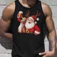 Christmas Tree Santa Reindeer Christmas Tank Top Geschenke für Ihn