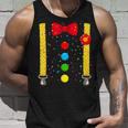 Clown Costume With Braces Confetti For Carnival Fancy Dress Tank Top Geschenke für Ihn