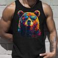 Cool Bear Portrait With Sunglasses Watercolour Bear Tank Top Geschenke für Ihn