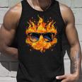 Cool Fire And Flames Glasses Tank Top Geschenke für Ihn