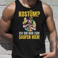 Costume Ich Bin Nur Zum Saufen Hier Carnival Costume Tank Top Geschenke für Ihn