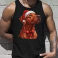 Cute Rhodesian Ridgeback Dog Christmas Merry X-Mas Graphic Tank Top Geschenke für Ihn