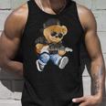 Cute Teddy Bear Playing Electric Guitar Tank Top Geschenke für Ihn