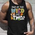 Dad Of The Wild And Two Zoo Safari Jungle Birthday Camiseta sin mangas Regalos para él