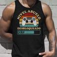 Día Del Padre Chicos Gamer Nivel Abuelo Desbloqueado Gaming Camiseta sin mangas Regalos para él