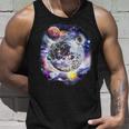 Disco Ball In Space Galaxy Club Retro Tank Top Geschenke für Ihn