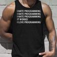 Divertido Odio Programar El Regalo De Codificación Para El Programador Camiseta sin mangas Regalos para él