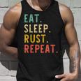 Eat Sleep Rust Repeat Programming Retrointage Tank Top Geschenke für Ihn