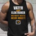 Electrician Father Dad Birth Tank Top Geschenke für Ihn