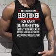 Electrician Humour Saying Electrician Tank Top Geschenke für Ihn