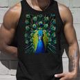 Elegant Peacock Eye Bird Watcher Blue Peacock Tank Top Geschenke für Ihn