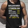 Excavator Driver Hourly Wage Digger Guide Machine Guide Work Tank Top Geschenke für Ihn