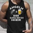 Fisch&Bier Darum Bin Ich Hier Angler Tank Top Geschenke für Ihn