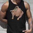 Fish Chicken Face Smoking a Cigarette Funny Meme Tank Top Gifts for Him