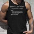 Consulting Senior Consultant Definition Camiseta sin mangas Regalos para él