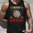 Dart Game Merry Dartmas Xmas Santa Ugly Dart's Christmas Tank Top Geschenke für Ihn