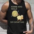 Knitting Saying Comme Was Wolle Ich Sheep Das Tank Top Geschenke für Ihn