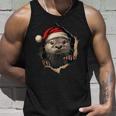 Otter With Christmas Hat Sunglasses Cute Otter Tank Top Geschenke für Ihn