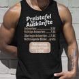 Sayings Cheeky Price Chart For Information Work Tank Top Geschenke für Ihn