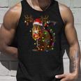 Squirrel Christmas Tree Lights Reindeer Christmas Tank Top Geschenke für Ihn